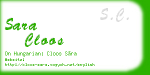 sara cloos business card